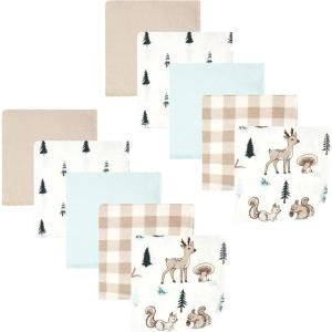 imageHudson Baby Unisex Baby Flannel Washcloths Boy Woodland Pals 12Pk One SizeBoy Woodland Pals 10pk