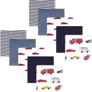 imageHudson Baby Unisex Baby Flannel Washcloths Boy Woodland Pals 12Pk One SizeGoing Places 10 Pack