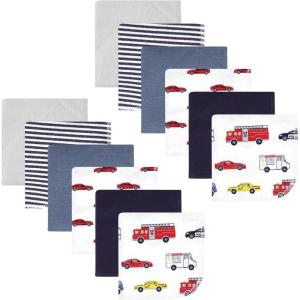 imageHudson Baby Unisex Baby Flannel Washcloths Boy Woodland Pals 12Pk One SizeGoing Places 12 Pack