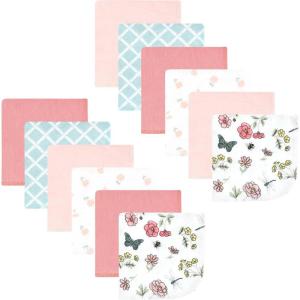imageHudson Baby Unisex Baby Flannel Washcloths Boy Woodland Pals 12Pk One SizeHummingbird Garden 12 Pack