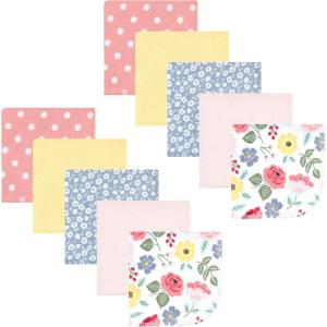 imageHudson Baby Unisex Baby Flannel Washcloths Boy Woodland Pals 12Pk One SizeModern Botanical 10 Pack