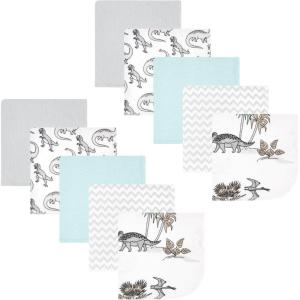 imageHudson Baby Unisex Baby Flannel Washcloths Boy Woodland Pals 12Pk One SizeNeutral Dino World 10pack