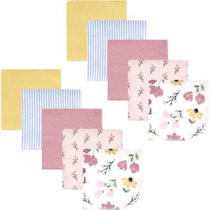 imageHudson Baby Unisex Baby Flannel Washcloths Boy Woodland Pals 12Pk One SizeSoft Painted Floral 10 Pack