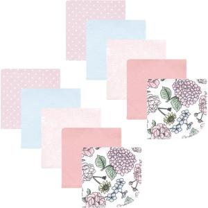 imageHudson Baby Unisex Baby Flannel Washcloths Boy Woodland Pals 12Pk One SizeVintage Blossom 10 Pack