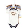 imageHudson Baby Baby Boys Cotton Bodysuits 5packBrown Navy Mamas Boy