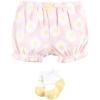 imageHudson Baby Unisex Baby Bodysuit Short and Sock 3Piece SetBee Pink Daisy
