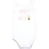 imageHudson Baby Unisex Baby Bodysuit Short and Sock 3Piece SetBee Pink Daisy