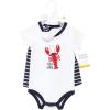 imageHudson Baby Unisex Baby Bodysuit Short and Sock 3Piece SetCool Dude Lobster