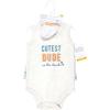 imageHudson Baby Unisex Baby Bodysuit Short and Sock 3Piece SetCutest Beach Dude