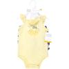 imageHudson Baby Unisex Baby Bodysuit Short and Sock 3Piece SetMain Squeeze Lemon