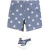 imageHudson Baby Unisex Baby Bodysuit Short and Sock 3Piece SetMamas Boy Blue Star