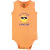 imageHudson Baby Unisex Baby Bodysuit Short and Sock 3Piece SetOrange Sunshine