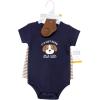 imageHudson Baby Unisex Baby Bodysuit Short and Sock 3Piece SetRuff Being Cute Dog
