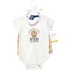 imageHudson Baby Unisex Baby Bodysuit Short and Sock 3Piece SetStud Muffin