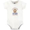imageHudson Baby Unisex Baby Bodysuit Short and Sock 3Piece SetStud Muffin