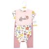 imageHudson Baby Unisex Baby Cotton Bodysuit Pant and Bib Set Peace Love Flowers NewbornBonita