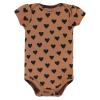 imageHudson Baby Unisex Baby Cotton Bodysuit Pant and Bib Set Peace Love Flowers NewbornCinnamon Hearts
