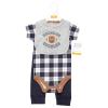 imageHudson Baby Unisex Baby Cotton Bodysuit Pant and Bib Set Peace Love Flowers NewbornFootball Huddles