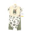 imageHudson Baby Unisex Baby Cotton Bodysuit Pant and Bib Set Peace Love Flowers NewbornGoing on Safari