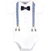 imageHudson Baby Unisex Baby Cotton Bodysuit Pant and Shoe SetBlue Anchor Suspender