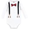 imageHudson Baby Unisex Baby Cotton Bodysuit Pant and Shoe SetBuffalo Plaid Bow Tie