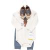 imageHudson Baby Unisex Baby Cotton Bodysuit Pant and Shoe SetCozy Woodland Moose