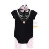 imageHudson Baby Unisex Baby Cotton Bodysuit Pant and Shoe SetDaddys Girl Necklace