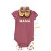 imageHudson Baby Unisex Baby Cotton Bodysuit Pant and Shoe SetMama Autumn Floral