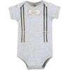 imageHudson Baby Unisex Baby Cotton Bodysuit Pant and Shoe SetPlaid Bow Tie