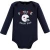 imageHudson Baby Unisex Baby Cotton BodysuitsBrown Football Buddy
