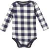 imageHudson Baby Unisex Baby Cotton BodysuitsBrown Navy Mamas Boy