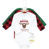imageHudson Baby Unisex Baby Cotton BodysuitsBuffalo Christmoose