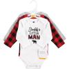 imageHudson Baby Unisex Baby Cotton BodysuitsBuffalo Plaid Family