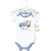 imageHudson Baby Unisex Baby Cotton BodysuitsCarrot Patch Truck