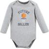 imageHudson Baby Unisex Baby Cotton BodysuitsGray Basketball