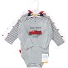 imageHudson Baby Unisex Baby Cotton BodysuitsGray Fire Truck