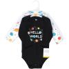 imageHudson Baby Unisex Baby Cotton BodysuitsHappy Planets