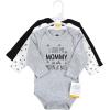 imageHudson Baby Unisex Baby Cotton BodysuitsMom Dad Moon Back