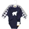 imageHudson Baby Unisex Baby Cotton BodysuitsPolar Bear