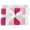 imageHudson Baby Unisex Baby Cotton Bundle Washcloths Basic White 24Pack 12x12 inchesBasic Pink 12pack
