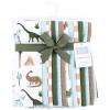 imageHudson Baby Unisex Baby Cotton Flannel Burp Cloths 12Pack Bundle Safari Friends One SizeRetro Dinosaur