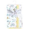 imageHudson Baby Unisex Baby Cotton Flannel Burp Cloths 4Pack City Life One SizeSafari Friends