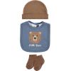 imageHudson Baby Unisex Baby Cotton Layette SetBlue Brown Little Bear