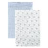 imageHudson Baby Unisex Baby Cotton Muslin Swaddle Blankets Woodland 3PackBlue Sheep