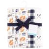 imageHudson Baby Unisex Baby Cotton Muslin Swaddle Blankets Woodland 3PackOrange Forest