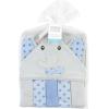 imageHudson Baby Unisex Baby Hooded Towel and Five Washcloths Modern Giraffe One SizeBlue Dots Gray Elephant