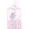 imageHudson Baby Unisex Baby Hooded Towel and Five Washcloths Modern Giraffe One SizeFloral Elephant