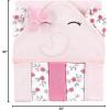 imageHudson Baby Unisex Baby Hooded Towel and Five Washcloths Modern Giraffe One SizeFloral Pretty Elephant