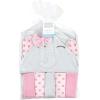 imageHudson Baby Unisex Baby Hooded Towel and Five Washcloths Modern Giraffe One SizePink Dots Pretty Elephant