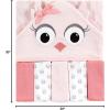 imageHudson Baby Unisex Baby Hooded Towel and Five Washcloths Modern Giraffe One SizePink Owl